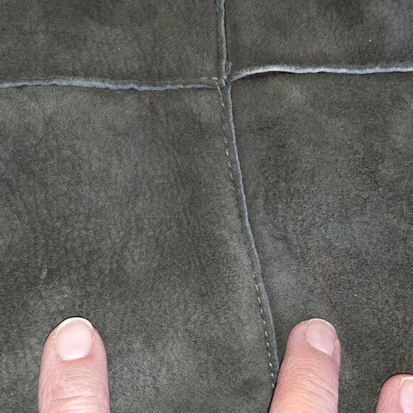 Belle Fare Burnaby Green Toscana Shearling Hooded Coat Sz S - Picture 16 of 16